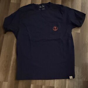 Iron & Resin Dark Blue T-Shirt with Red Anchor
